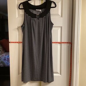 Kim Rogers Black and White Striped Mini Dress